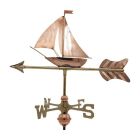 Sailboat Copper Weathervane - Cottage Size
