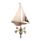 Racing Sloop Copper Weathervane - Standard Size