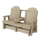 Heritage 5' Glider with Console in Weathered Wood