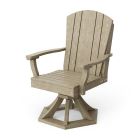 Amish Made Poly Heritage Swivel Rocker Dining Chair - Tudor Brown on Black