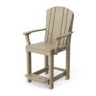 Heritage Patio Counter Chair in Weathered Wood