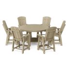Heritage 7-Piece 60" Pub Counter Set in Weathered Wood