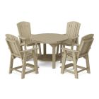Heritage 5-Piece 48" Pub Counter Set in Weathered Wood