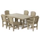 Heritage 7-Piece 44"x72" Dining Set in Weathered Wood