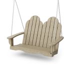Classic Adirondack Swing in Weathered Wood