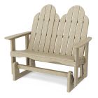 Classic Adirondack Glider in Weathered Wood