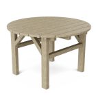 Classic 33" Round Conversation Table in Weathered Wood
