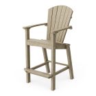 Classic 30" High Bar Chair in Weathered Wood