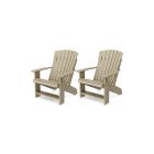 Heritage Adirondack Chairs Set of 2 in Weathered Wood