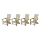 Freedom Modern Adirondack Chairs Set of 4 in Weathered Wood