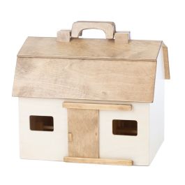 Folding Barn opened with farm animals and fence
