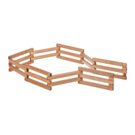 Folding wooden fence in harvest