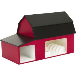 Lapp's Barn in red with black roof