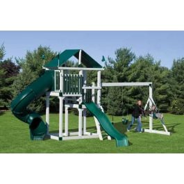 Amish Made Backyard Playstation Vinyl Swing Set Model 222