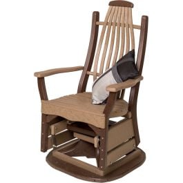 Amish Poly Bentwood Patio Swivel Glider