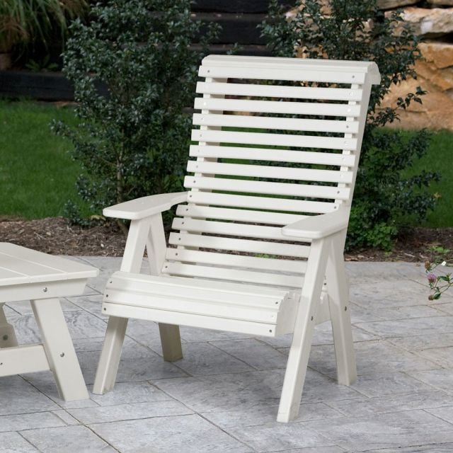 Amish Outdoor Dining Chairs | Pinecraft.com • Fanback Patio Dining ...