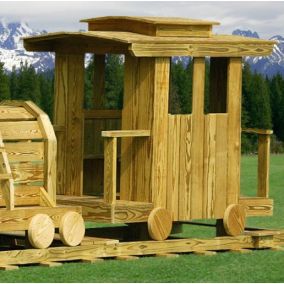 Amish Made Caboose Playground Set