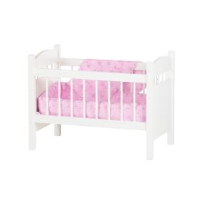 Amish Made Doll Crib - White