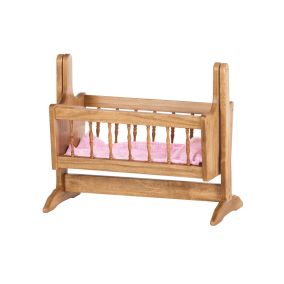 Amish Made Doll Swinging Cradle - Harvest