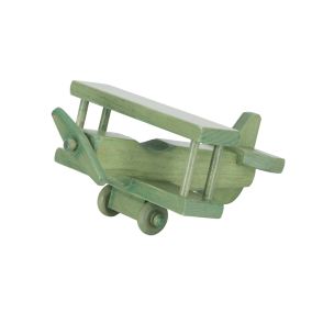 Amish Made Wooden Small Toy Airplane - Green