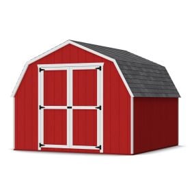 Little Cottage Co. Value Gambrel Barn 4ft Side Walls Precut Kit-10x10 with Floor