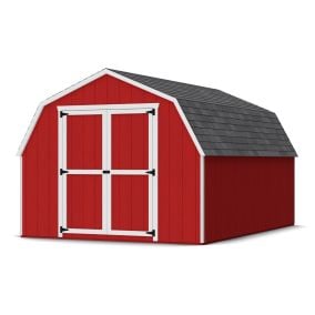Little Cottage Co. Value Gambrel Barn 4ft Side Walls Precut Kit-10x14 with Floor