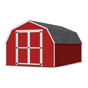 Little Cottage Co. Value Gambrel Barn 4ft Side Walls Precut Kit-10x16 with Floor