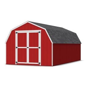 Little Cottage Co. Value Gambrel Barn 4ft Side Walls Precut Kit-10x18 with Floor