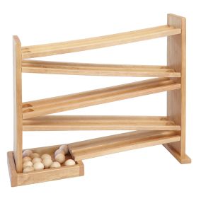 Amish Made Wooden Toy Double Ball Roller Racetrack - Harvest