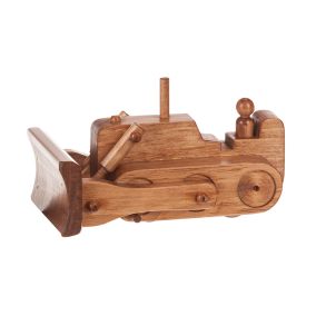 Amish Made Wooden Toy Bulldozer - Harvest