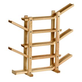 Amish Wooden Toy Single Car Roller Racetrack - Harvest