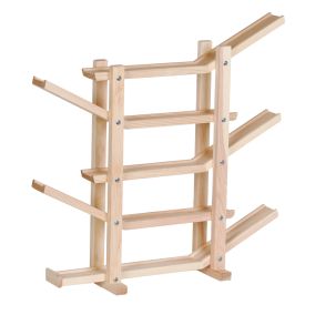 Amish Wooden Toy Single Car Roller Racetrack - Unfinished