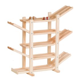 Amish Wooden Toy Car Roller Racetrack - Unfinished