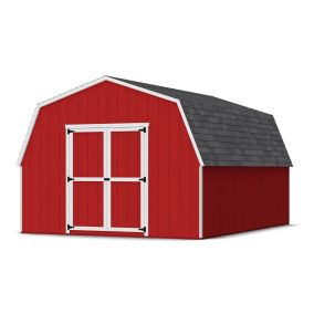 Little Cottage Co. Value Gambrel Barn 4ft Side Walls Precut Kit-12x16 with Floor