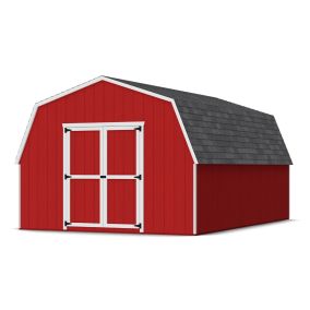 Little Cottage Co. Value Gambrel Barn 4ft Side Walls Precut Kit-12x18 with Floor