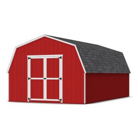 Little Cottage Co. Value Gambrel Barn 4ft Side Walls Precut Kit-12x20 with Floor
