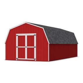 Little Cottage Co. Value Gambrel Barn 4ft Side Walls Precut Kit-12x24 with Floor