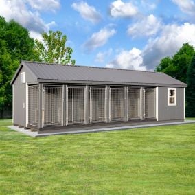 6 Run 12x32ft Commercial Grade Kennel with Lobby