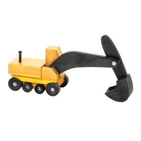 Amish Made Wooden Toy Excavator - Yellow