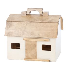 Amish Made Wooden Toy Folding Barn and Animal Set