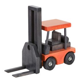 Amish Made Wooden Toy Fork Lift - Orange