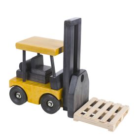 Amish Made Wooden Toy Fork Lift - Yellow
