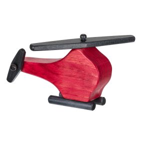 Amish Made Wooden Toy Helicopter - Red