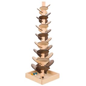 Amish Made Wooden Marble Tree - Walnut & Natural