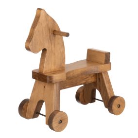 Amish Made Wooden Riding Horse - Harvest