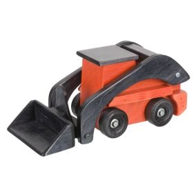 Amish Made Wooden Toy Skid Loader - Orange