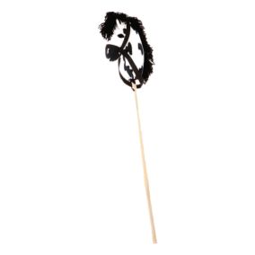 Amish Handmade Toy Stick Horse - Black & White