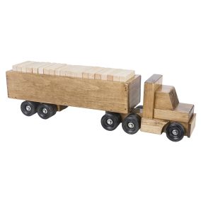 Amish Made Wooden Toy Cargo Truck - Harvest