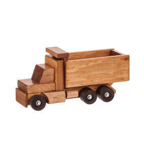 Amish Made Wooden Toy Dump Truck - Harvest