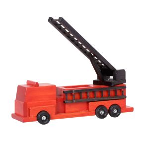 Amish Made Wooden Toy Fire Truck - Red